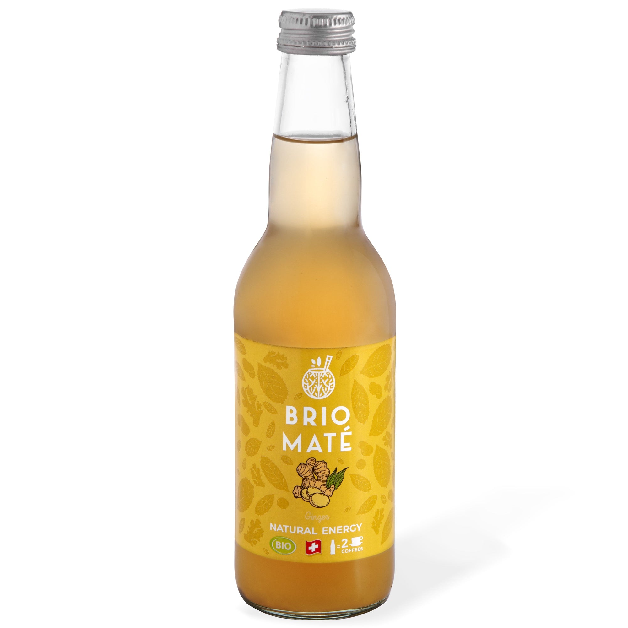 Brio Maté Energy Drink Naturel Bio Gingembre 33cl